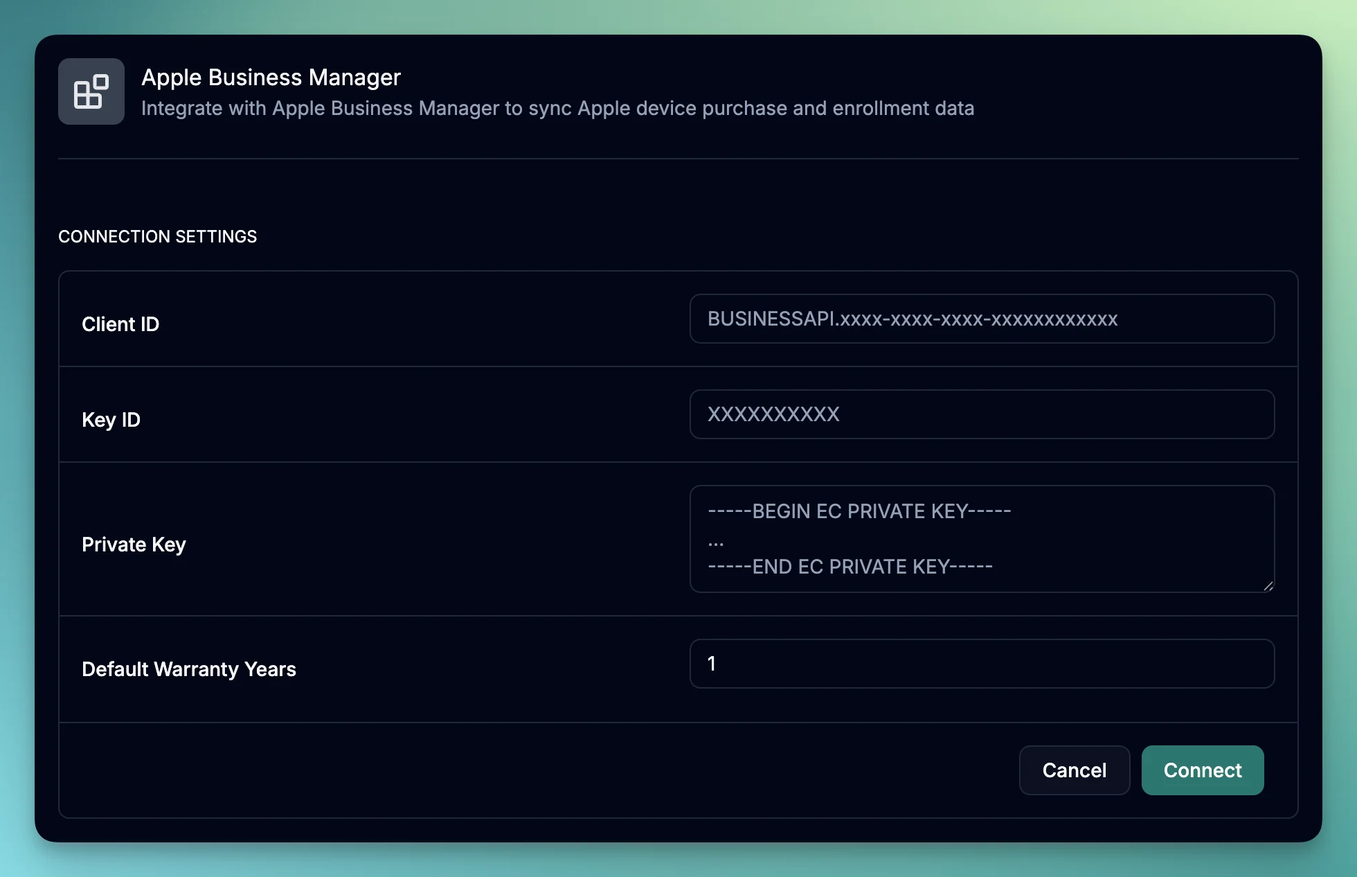 Apple Business Manager Integration